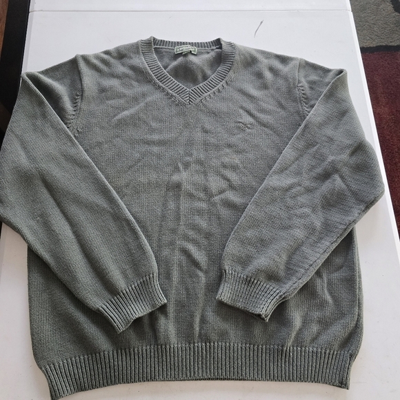 Eddie Bauer Sweater Men Sz L Green  Long Sleeve Crew Neck Knit Gorpcore - Picture 3 of 12